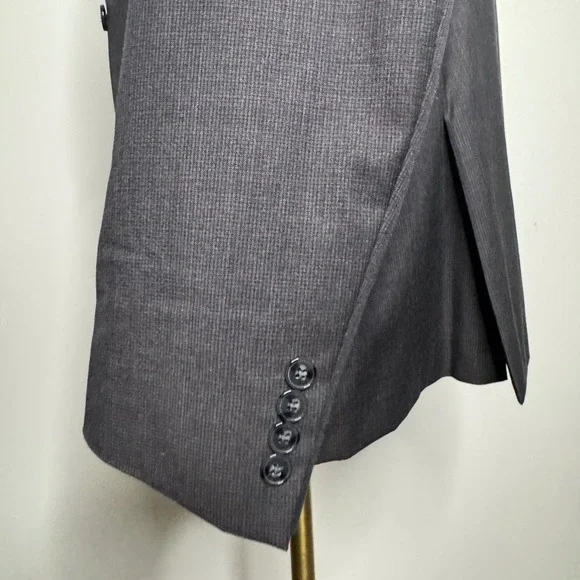 Calvin Klein Extreme Slim Fit Charcoal Wool Double Breasted Blazer‎ 44R - Picture 10 of 10